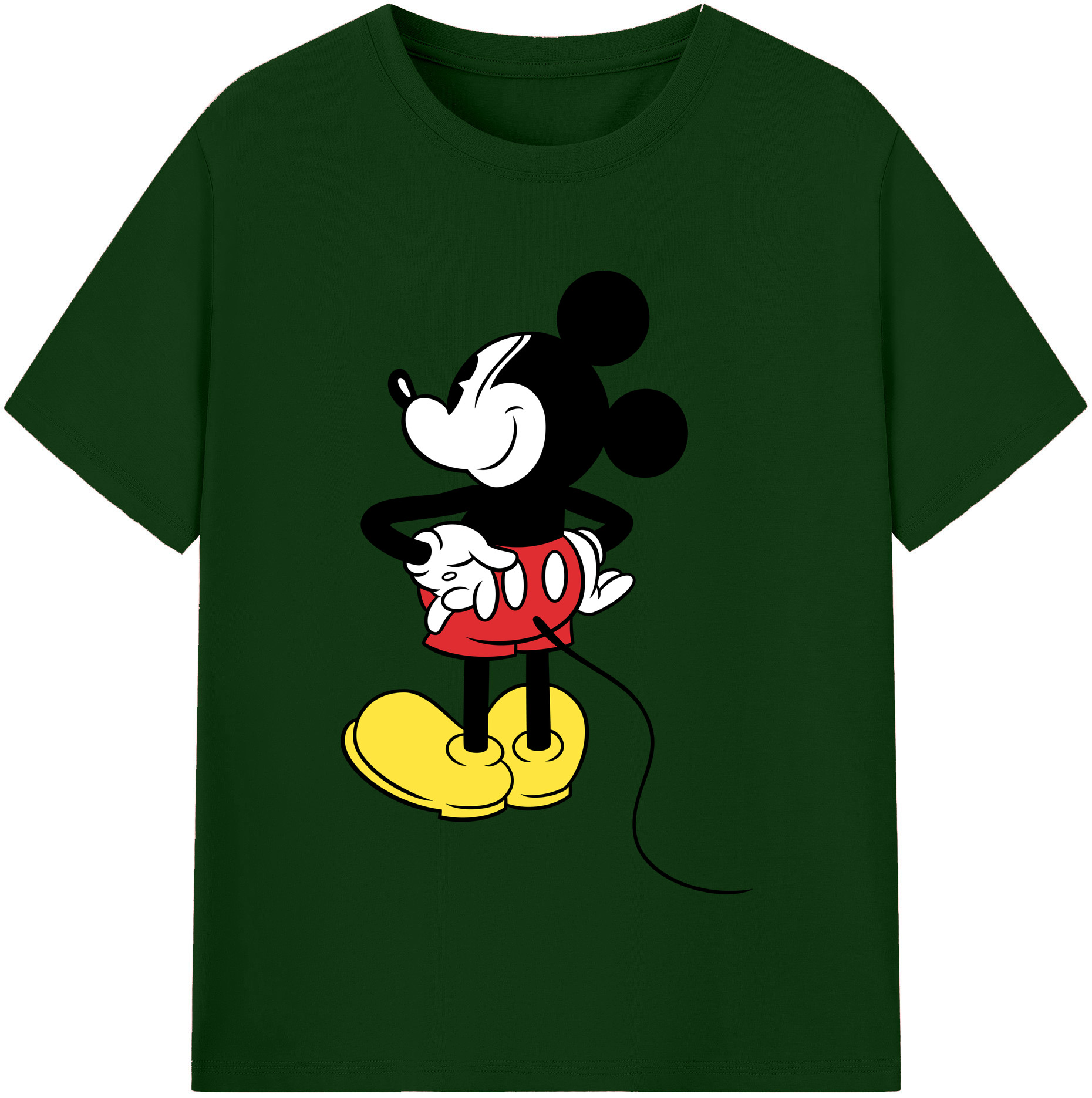 （画像用） ミッキーマウス Mickey Mouse 綿100％半袖Tシャツ（フロントプリント）